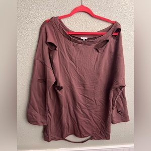 Toni size small Marsala off the shoulder sweater dress
